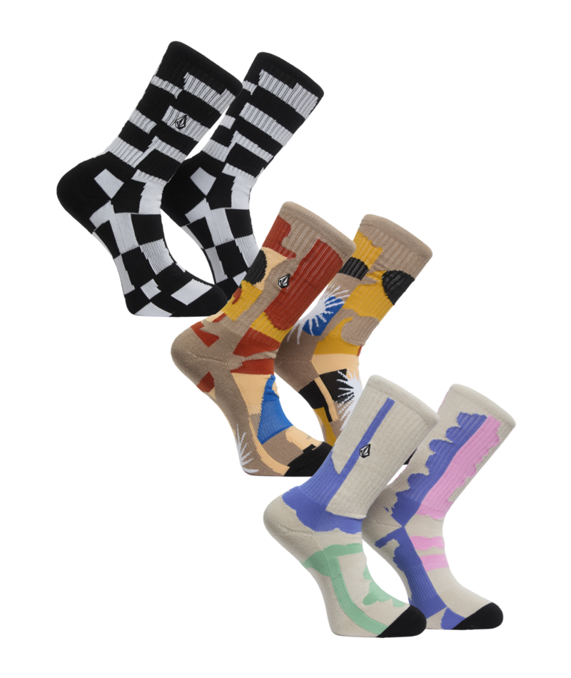 PRINT MIXER SOCK 3PK - Calcetines VOLCOM