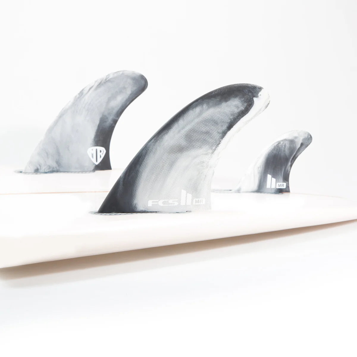 FCS II MR PC XL Black/White Swirl Tri Fins - Quillas FCS