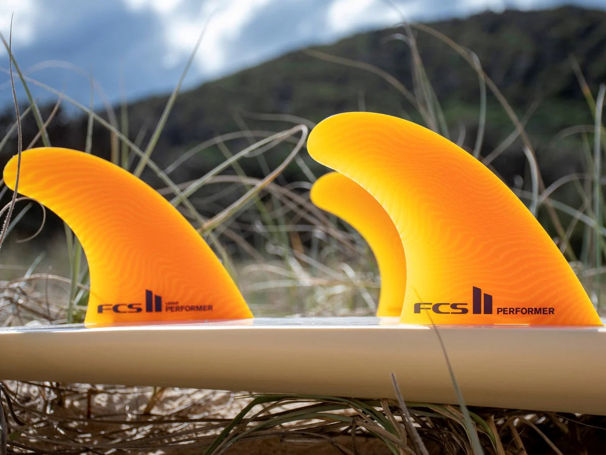 FCS II Performer Neo Glass Mango Tri Fins - Quillas FCS para thruster